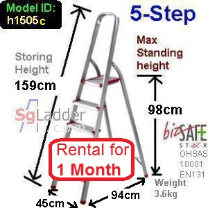 5-Step Aluminium Safety Ladder Rent 1 month