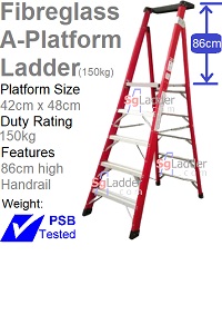 A-Platform Fibreglass Ladder Singapore