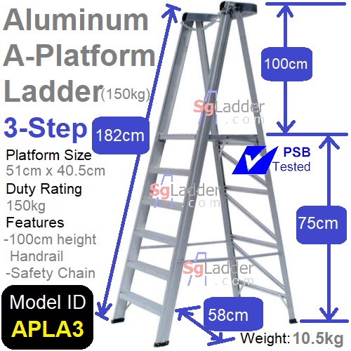 Aluminum A-Platform Ladder 3-Step