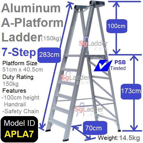 Aluminum A-Platform Ladder 7-Step