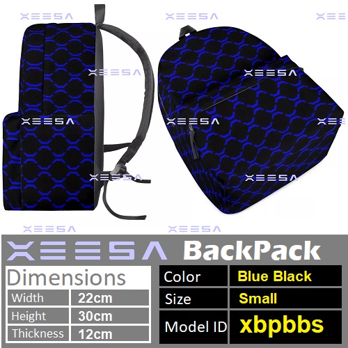Xeesa Backpack BlueBlack Small