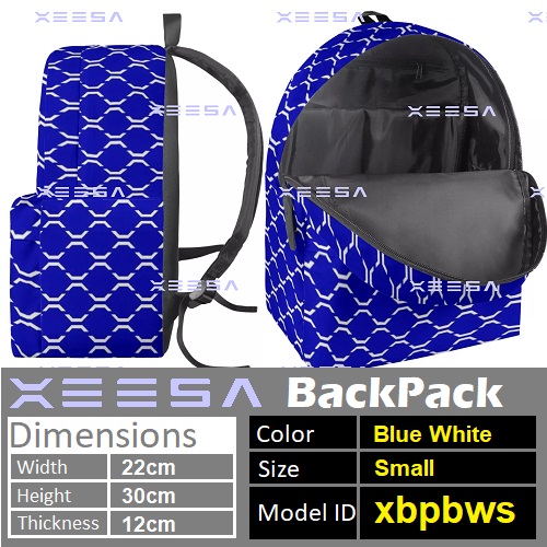 Xeesa Backpack BlueWhite Small