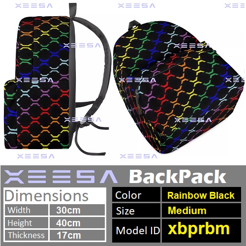 Xeesa Backpack RainbowBlack Medium